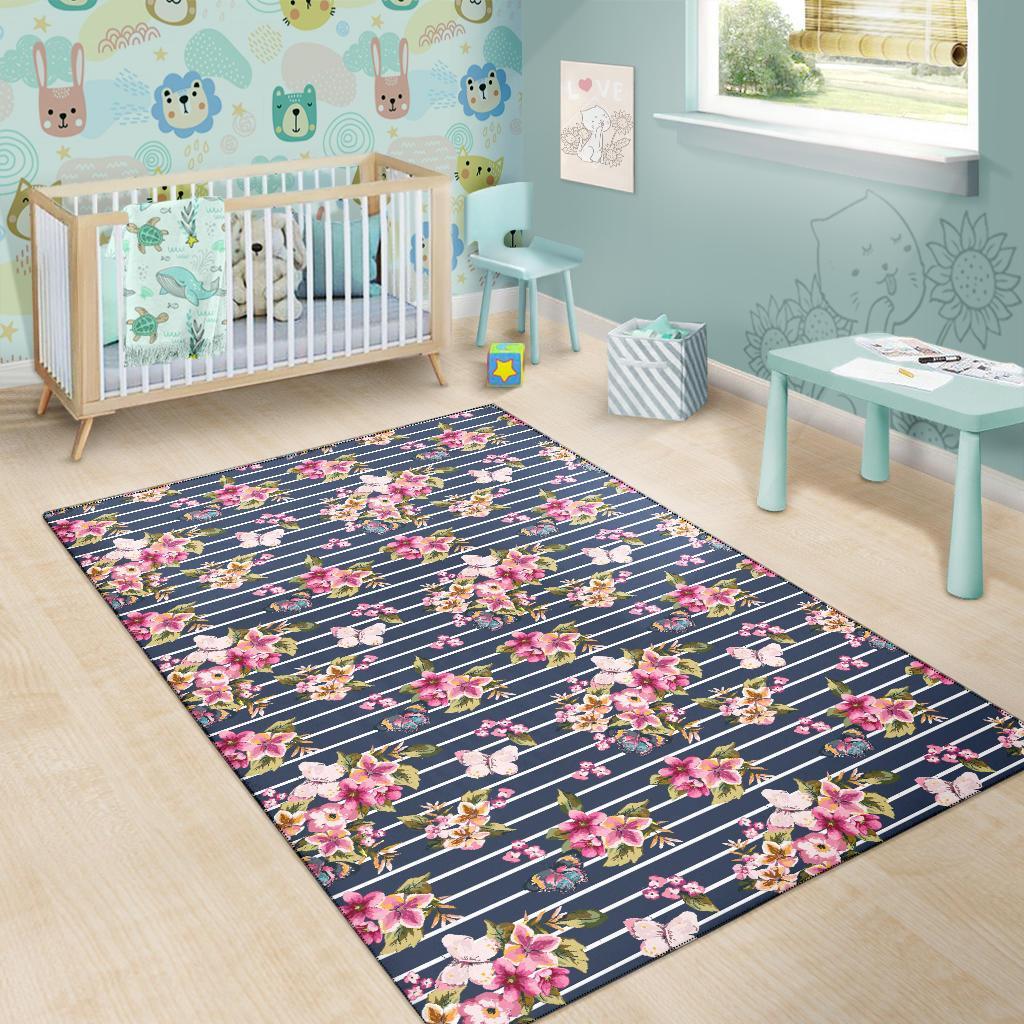 Tropical Butterfly Pink Rug - Polynesian Pride