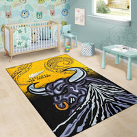 New Zealand Maori Area Rug Taranaki Bull - Polynesian Pride