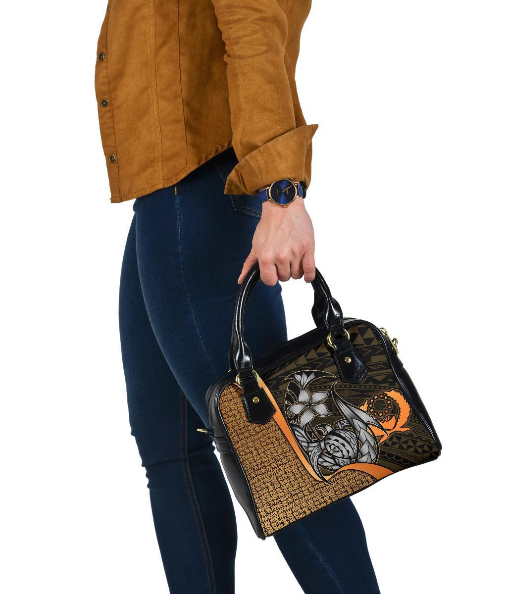 Pohnpei Micronesia Shoulder Handbag Gold - Turtle With Hook - Polynesian Pride