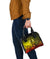 Vanuatu Custom Personalised Shoulder Handbag - Humpback Whale with Tropical Flowers (Yellow) - Polynesian Pride