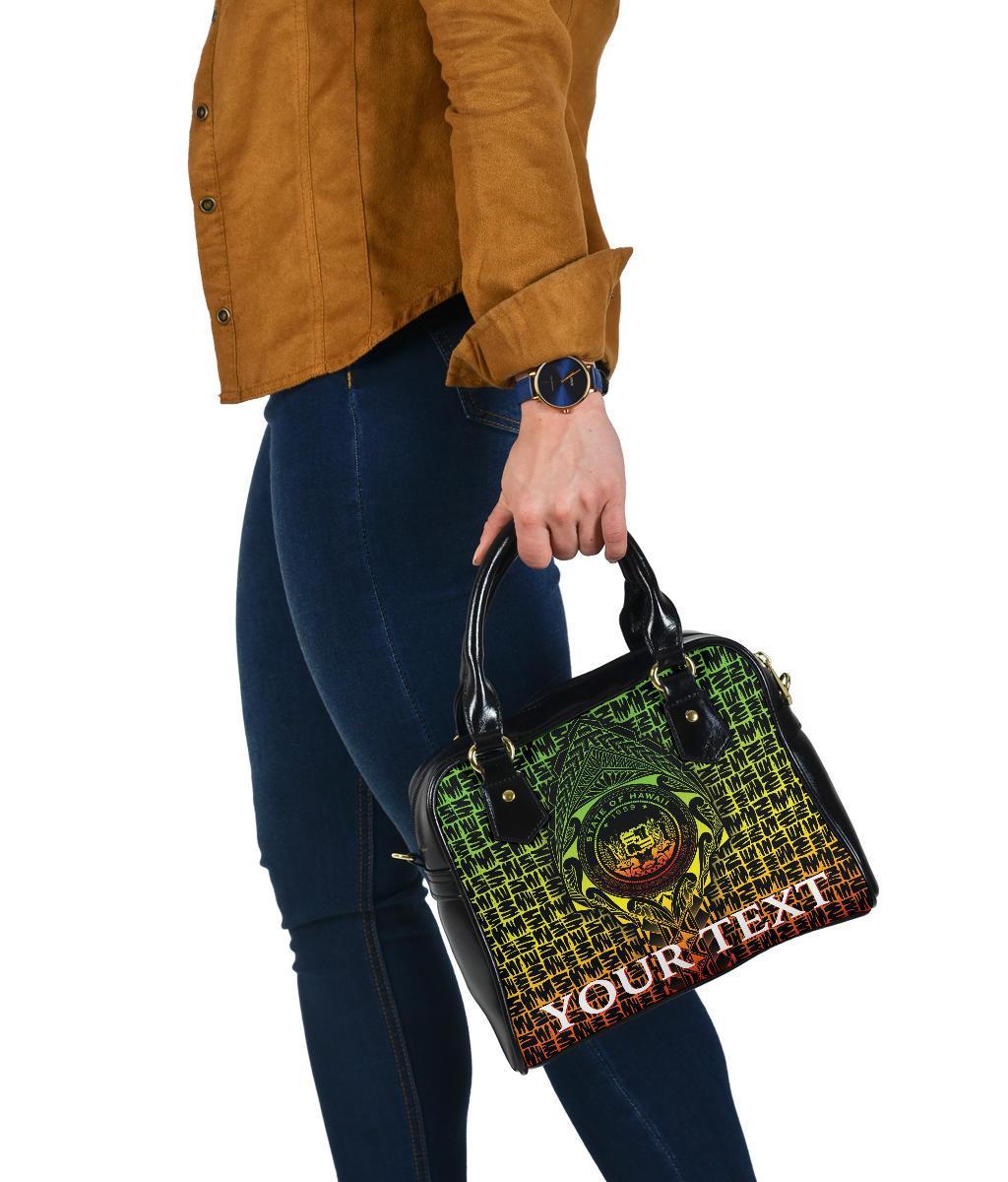Hawaii Custom Personalised Shoulder Handbag - Hawaii Seal Rocket Style (Reggae) - Polynesian Pride