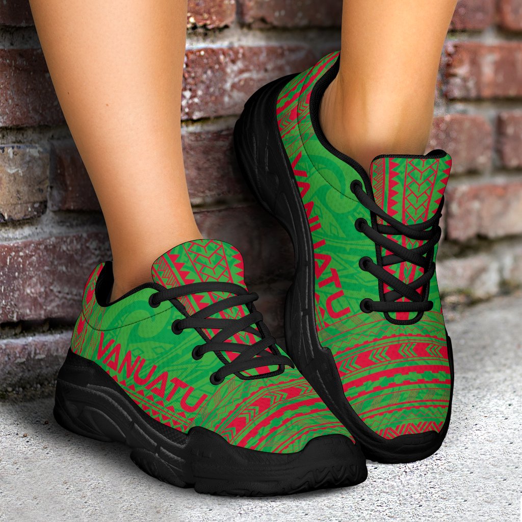 Vanuatu Chunky Sneakers - Polynesian Chief Flag Version - Polynesian Pride