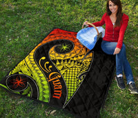 Guam Premium Quilt - Guam Polynesian Decorative Patterns - Polynesian Pride