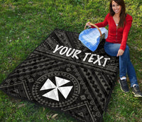 Wallis and Futuna Personalised Premium Quilts - Wallis and Futuna Seal With Polynesian Tattoo Style - Polynesian Pride