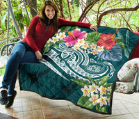 Polynesian Hawaii Premium Quilt - Summer Plumeria - Polynesian Pride