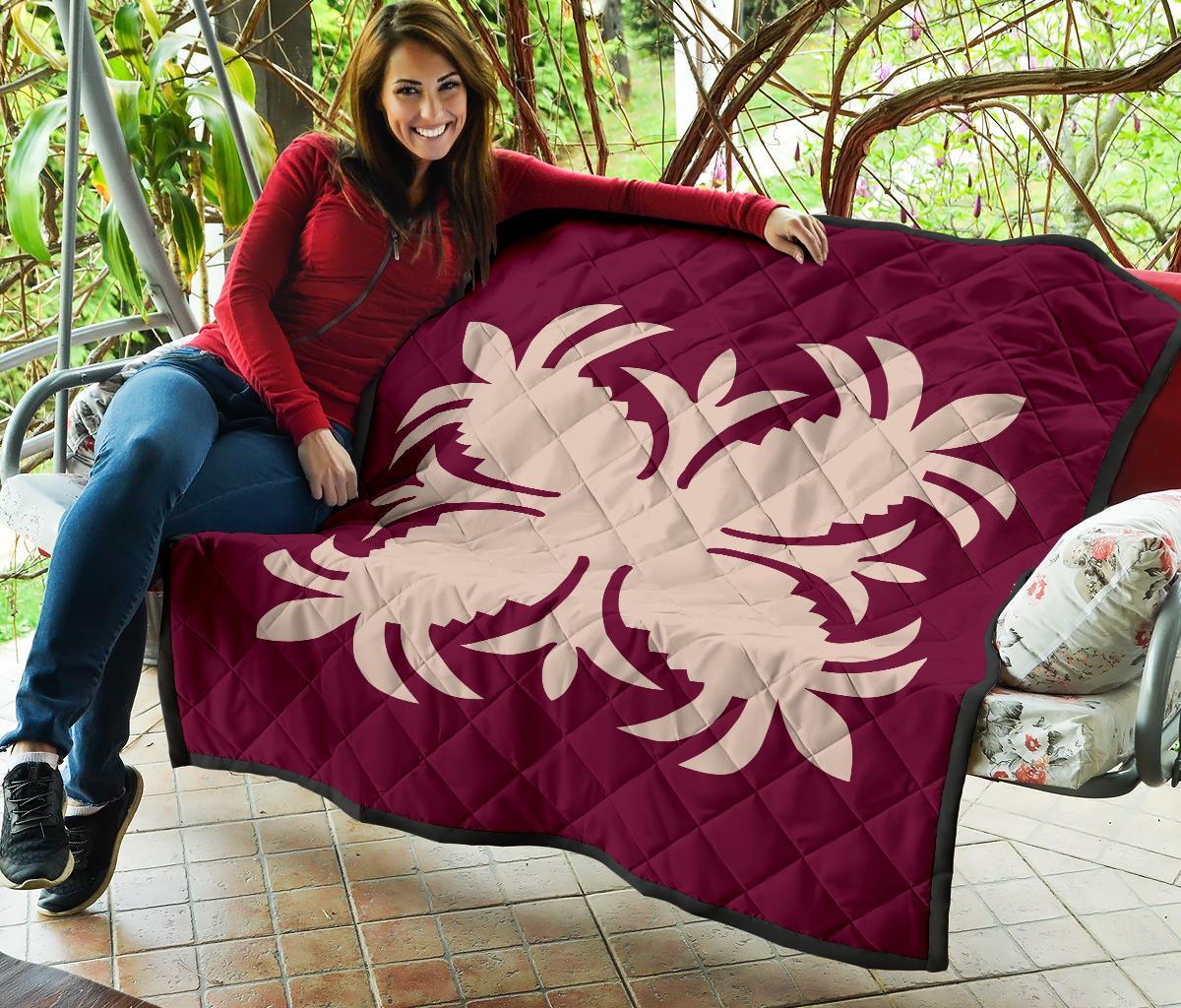 Hawaiian Premium Quilt Royal Pattern - Pink - A2 Style - Polynesian Pride
