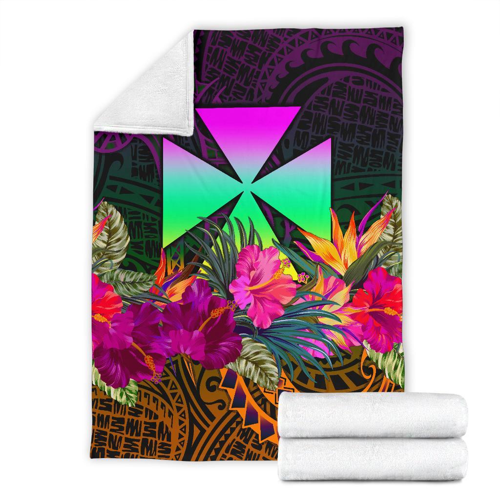 Wallis and Futuna Premium Blanket - Summer Hibiscus - Polynesian Pride