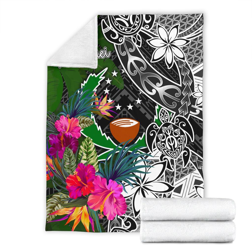 Pohnpei Premium Blanket - Turtle Plumeria Banana Leaf - Polynesian Pride