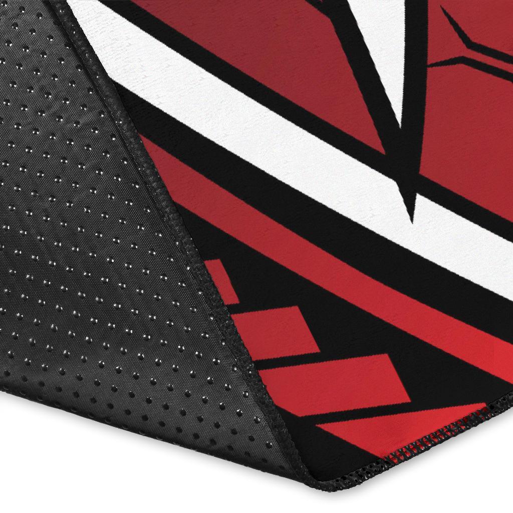 Pohnpei Area Rug - Tribal Flower Special Pattern Red Color - Polynesian Pride