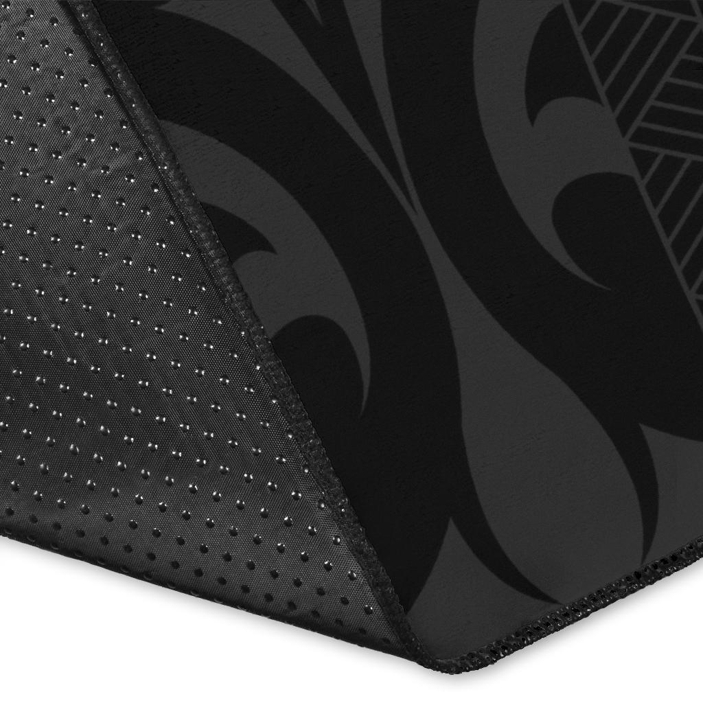 Sun In Leo Zodiac Area Rug Polynesian Tattoo Simple - White - Polynesian Pride