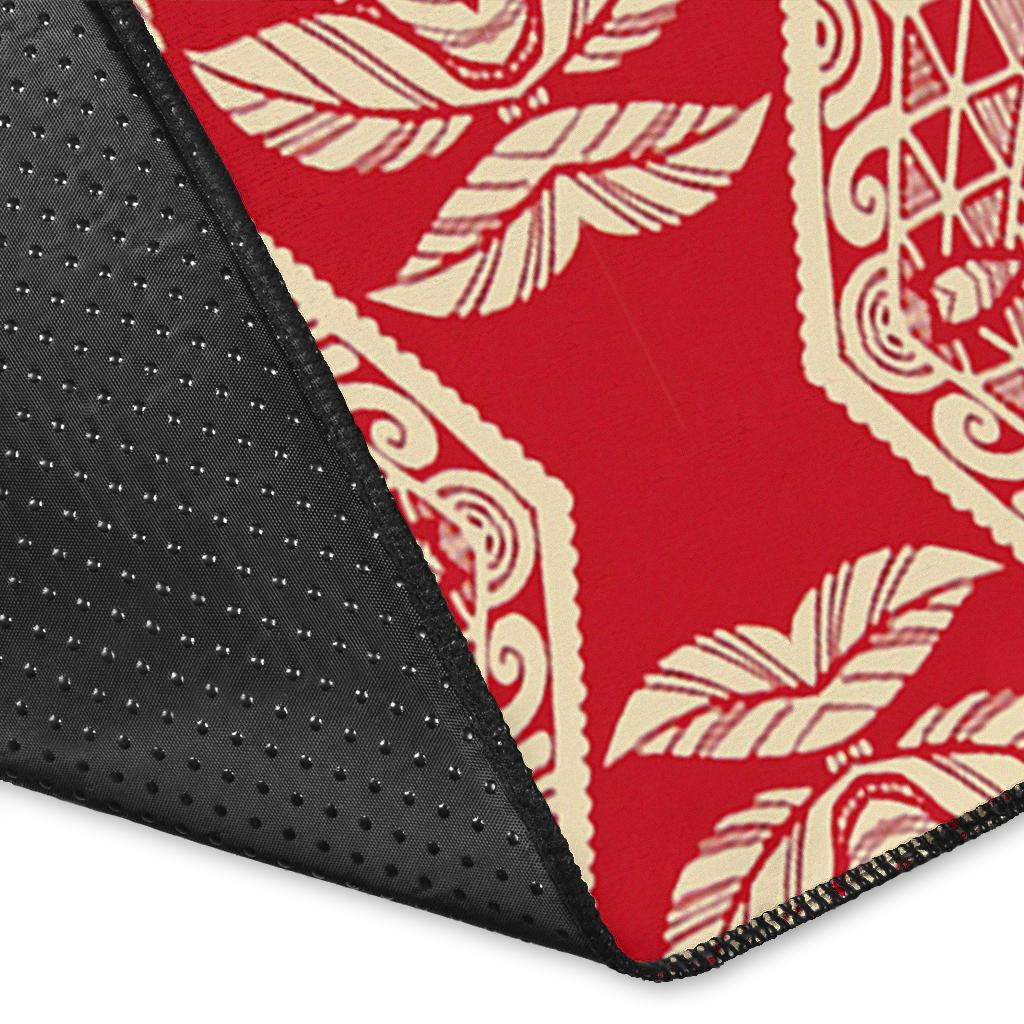 Polynesian Red And Nude Area Rug - Polynesian Pride