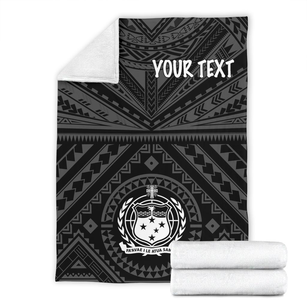 Samoa Personalised Premium Blanket - Samoa Seal In Polynesian Tattoo Style - Polynesian Pride
