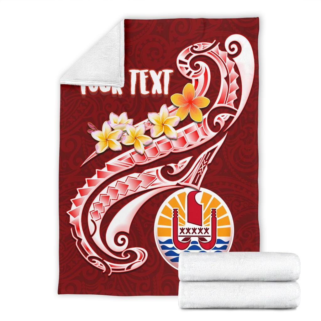 Tahiti Personalised Premium Blanket - Tahiti Seal Polynesian Patterns Plumeria - Polynesian Pride