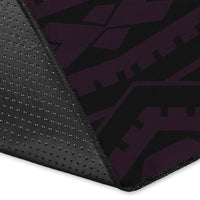 Hibiscus Plumeria Mix Polynesian Turtle Area Rug AH - Polynesian Pride