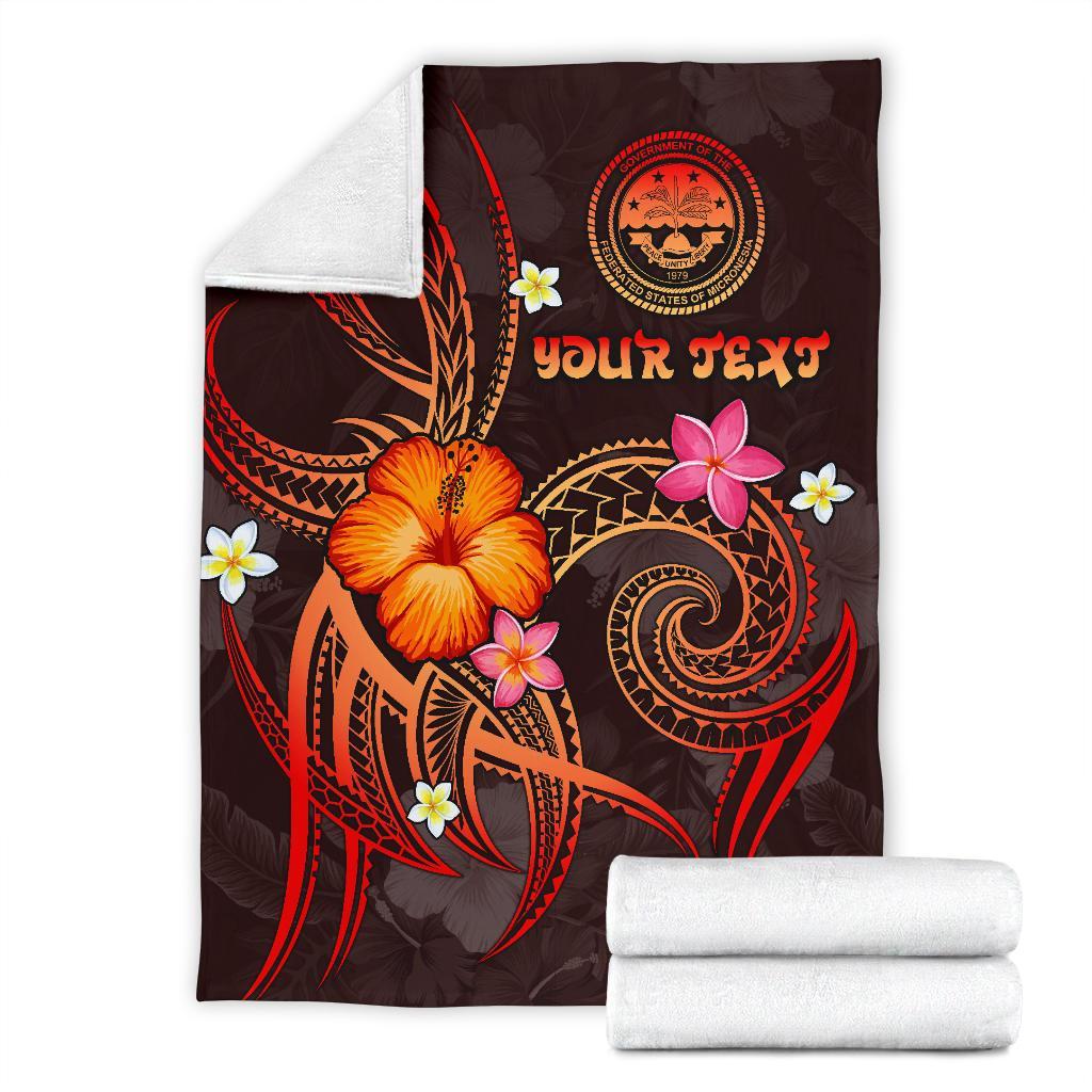 Federated States of Micronesia Polynesian Personalised Premium Blanket - Legend of FSM (Red) - Polynesian Pride