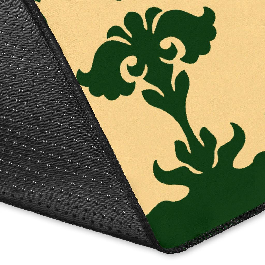 hawaiiHooded Area Rug - Hawaiian Quilt Turtle Dance Sea Pattern - Polynesian Pride