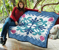 Hawaiian Turtle Pattern Premium Quilt - Pastel - Argu Style - AH - Polynesian Pride