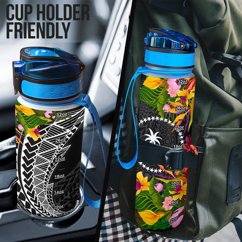 Chuuk State Hydro Tracking Bottle - Seal Spiral Polynesian Patterns - Polynesian Pride