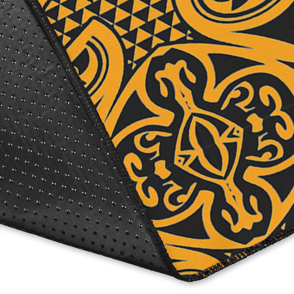 Polynesian Brown And Black Color Area Rug - Polynesian Pride