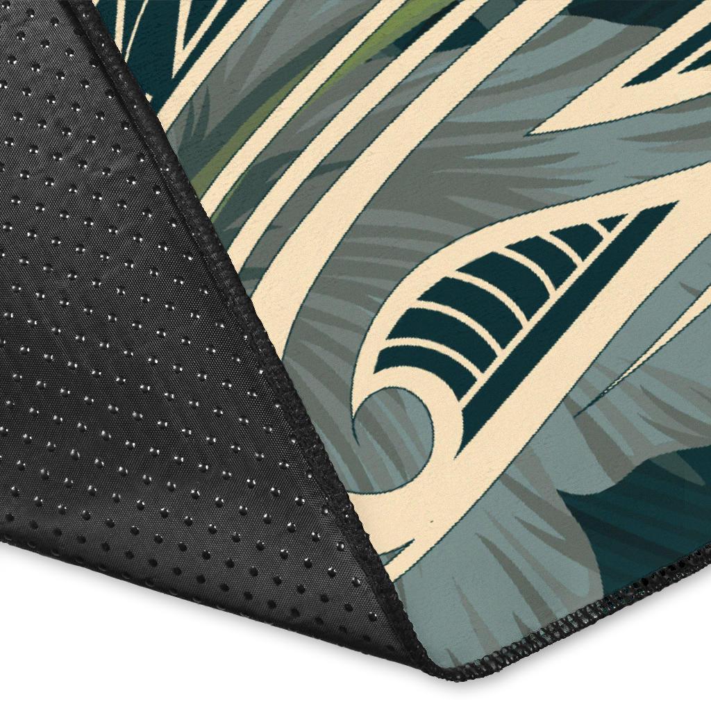 Hawaii Tropical Hibiscus Aumakua Rug - Lucas Style - Green Rug - Polynesian Pride