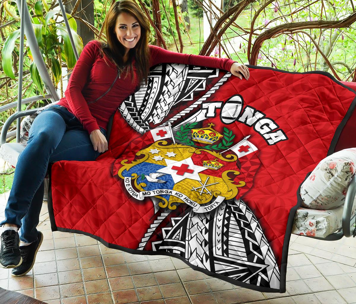 Tonga Rugby Premium Quilt Polynesian Style Pinwheel - Polynesian Pride
