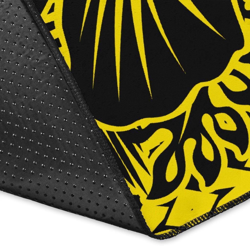 Hawaii Map Honu Hibiscus Polynesian Area Rug AH - Polynesian Pride