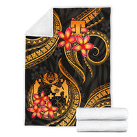 Tonga Polynesian Premium Blanket - Gold Plumeria - Polynesian Pride