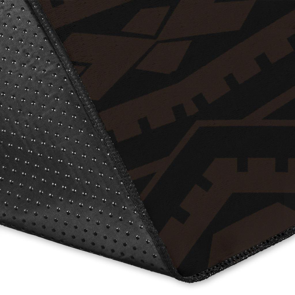 Hibiscus Plumeria Mix Polynesian Turtle Area Rug AH - Polynesian Pride