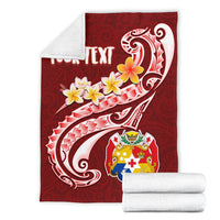 Tonga Personalised Premium Blanket - Tonga Coat Of Arms With Polynesian Patterns - Polynesian Pride