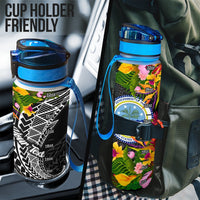 Federated States of Micronesia Custom Personalised Hydro Tracking Bottle - Seal Spiral Polynesian Patterns - Polynesian Pride