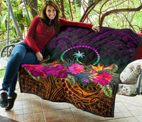 Chuuk Premium Quilt - Summer Hibiscus - Polynesian Pride