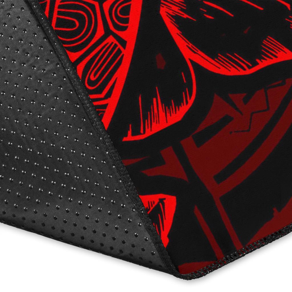 Pohnpei Area Rugs Turtle Hibiscus Red - Polynesian Pride