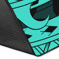 Hawaii Polynesian Turtle Rug - Turquoise - Polynesian Pride