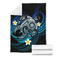 Hawaii Turtle Plumeria Polynesian Premium Blanket - Mela Style - Polynesian Pride