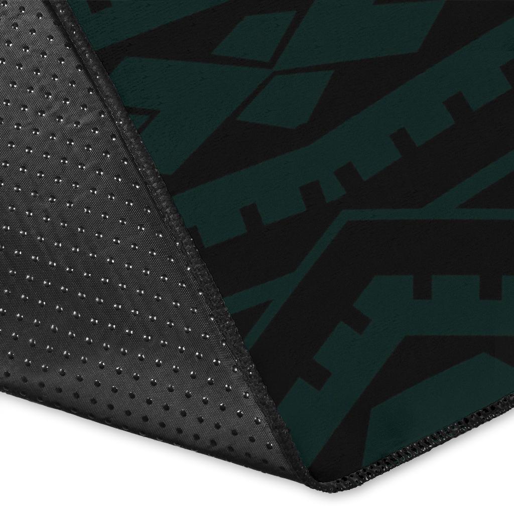 Hibiscus Plumeria Mix Polynesian Turtle Area Rug AH - Polynesian Pride