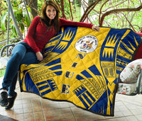 Niue Premium Quilt - Niue Seal Polynesian Dark BLue Tattoo - Polynesian Pride