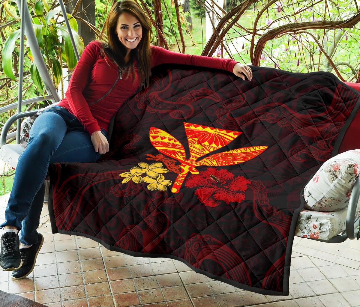 Polynesian Kanaka Maoli Flower Quilt - Polynesian Pride