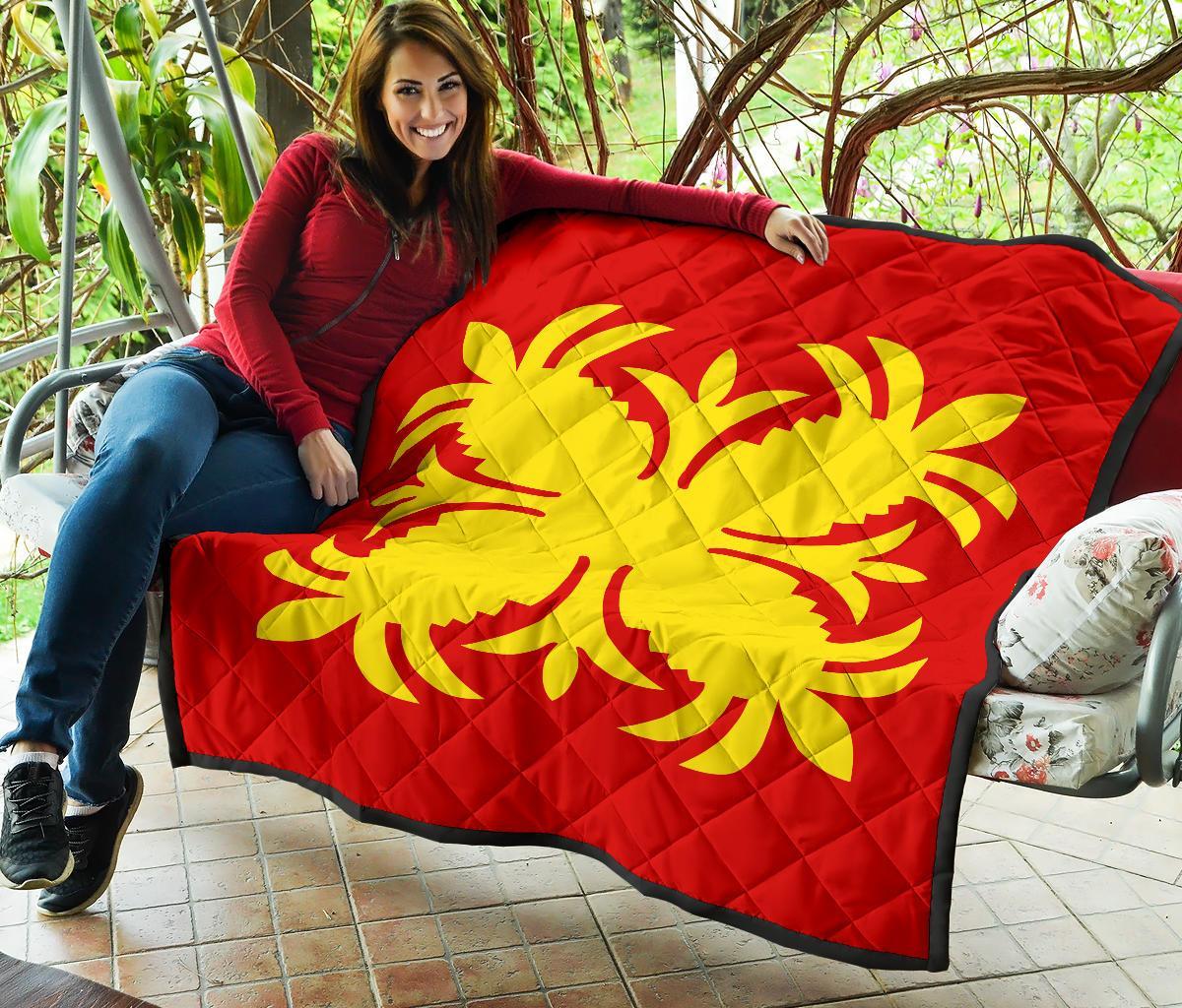 Hawaiian Premium Quilt Royal Pattern - Royal - A2 Style - Polynesian Pride