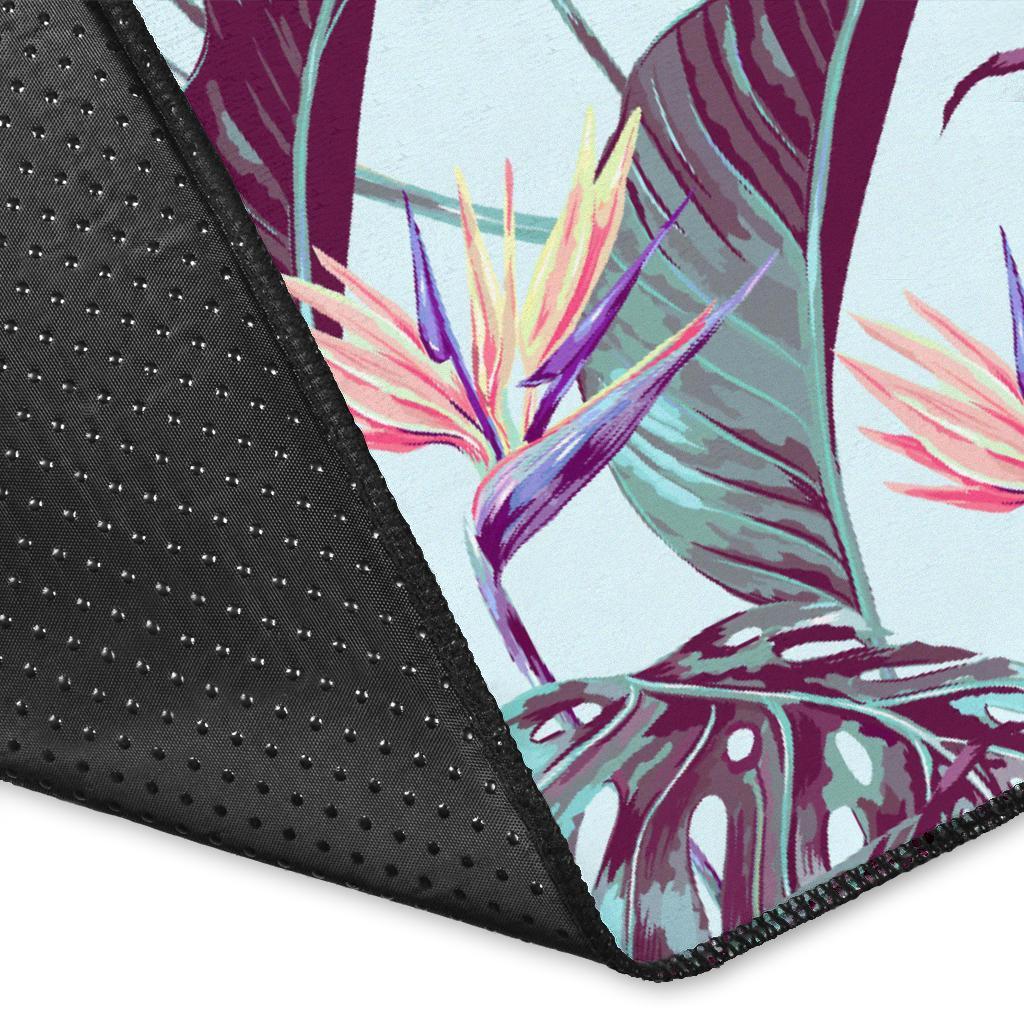 Tropical Monstera Leaf Rug - Polynesian Pride