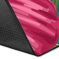 Hawaii Polynesian Turtle Tropical Hibiscus Plumeria Rug - Turquoise - Polynesian Pride