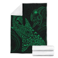 Shark Polynesian Blanket - Polynesian Tattoo Green - Polynesian Pride