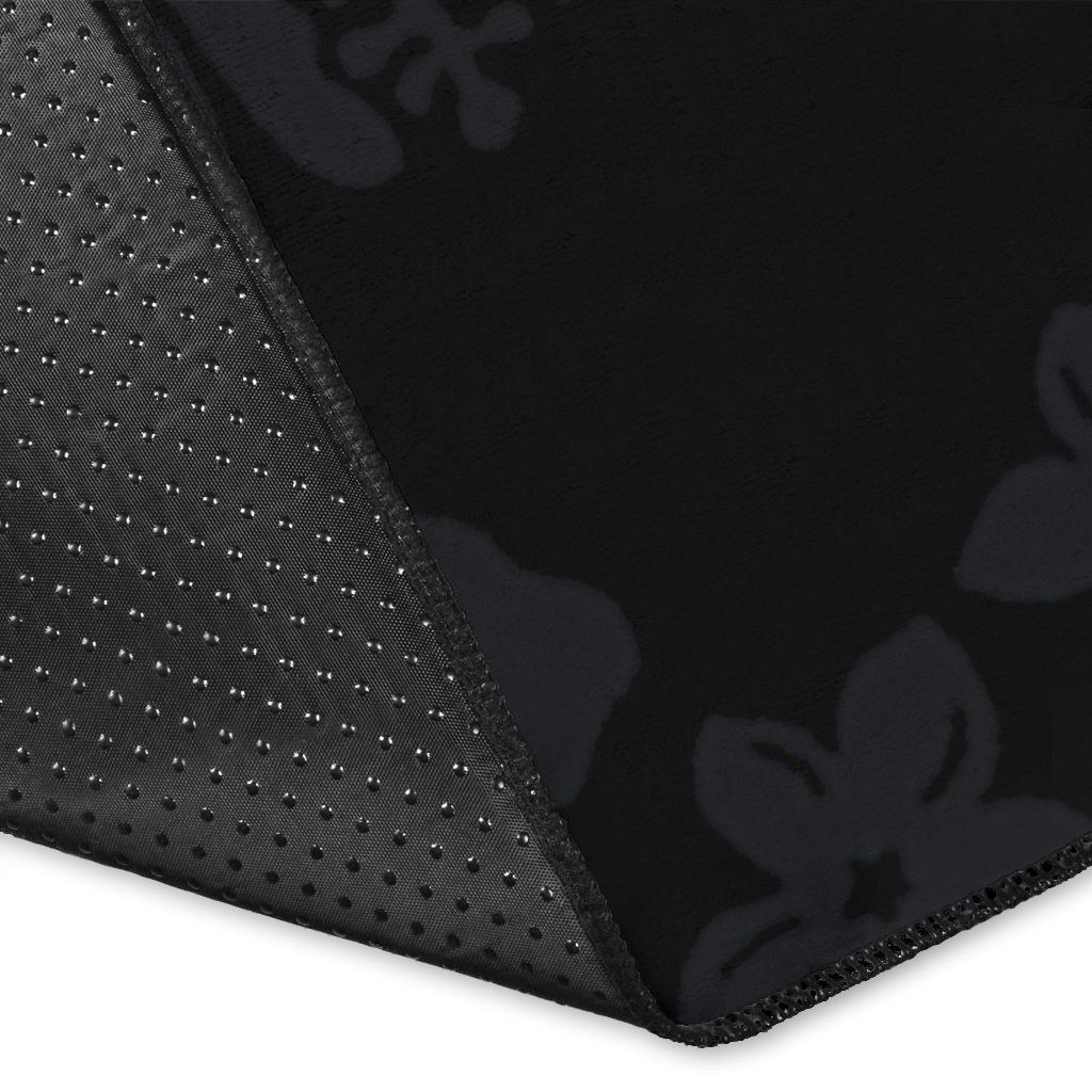 Hawaii Turtle Hibiscus Corner Map Polynesian Area Rug AH - Polynesian Pride