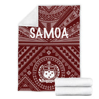 Samoa Premium Blanket - Samoa Seal In Polynesian Tattoo Style (Red) - Polynesian Pride