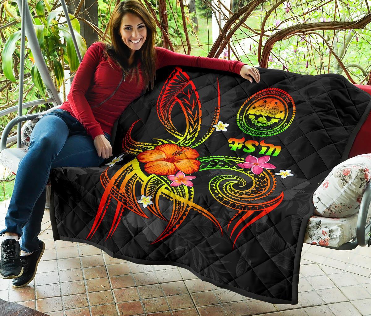 Federated States of Micronesia Polynesian Premium Quilt - Legend of FSM (Reggae) - Polynesian Pride