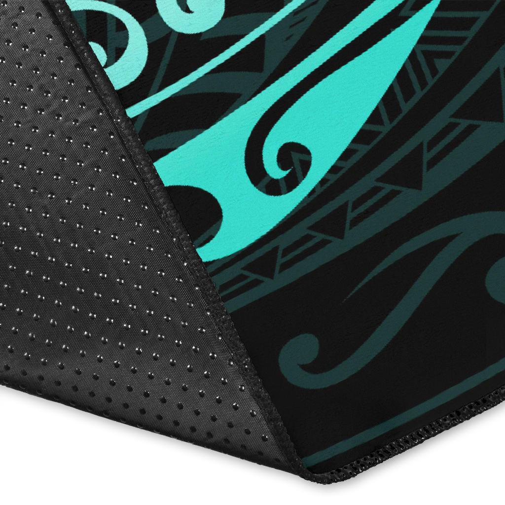 Hawaiian Map Turtle Polynesian Circle Rug AH - Polynesian Pride