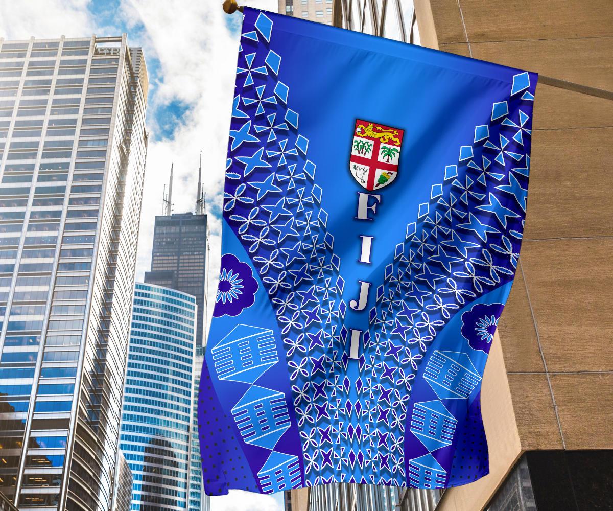 Fiji Drua Flag Tapa - Polynesian Pride