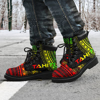 Tahiti Leather Boots - Polynesian Reggae Chief Version - Polynesian Pride