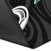 Pohnpei Area Rug - Pohnpei Seal Polynesian Patterns Plumeria (Black) - Polynesian Pride