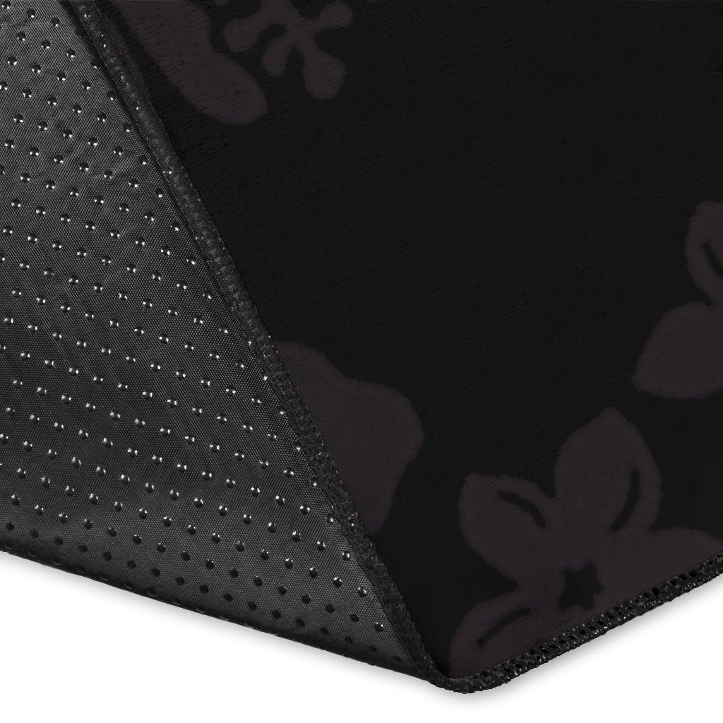 Hawaii Turtle Hibiscus Corner Map Polynesian Area Rug AH - Polynesian Pride