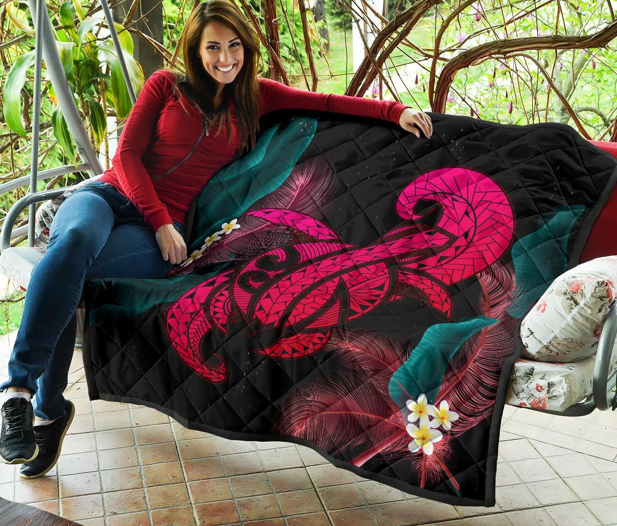 Hawaii Turtle Polynesian Tropical Premium Quilt - Ghia Style Pink - Polynesian Pride